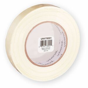 Universal 190# Medium Grade Filament Tape, 3" Core, 24 mm x 54.8 m, Clear