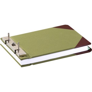 Wilson Jones&reg; Canvas Sectional Storage Post Binder, 5 1/2" x 8 1/2", 2 3/4" Post Spacing, Green