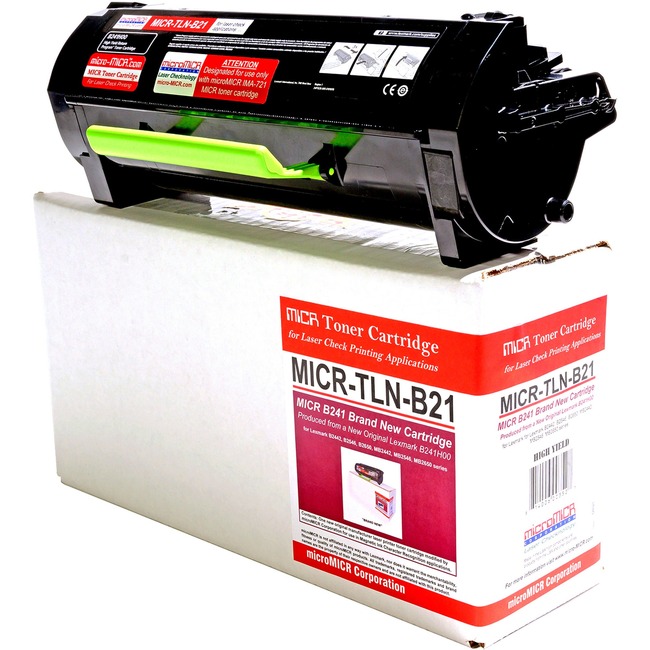 microMICR MICR Standard Yield Laser Toner Cartridge - Alternative for Lexmark B241H00 - Black - 1 Each - 6000 Pages microMICR MICR Standard Yield Laser Toner Cartridge - Alternative for Lexmark B241H00 - Black - 1 Each - 6000 Pages