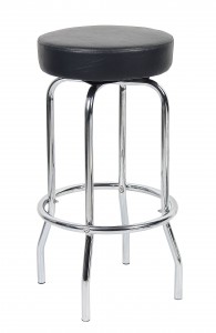 29" Chrome/Black Stool