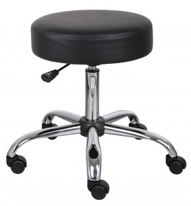 Boss Black Antimicrobial Vinyl Medical Stool