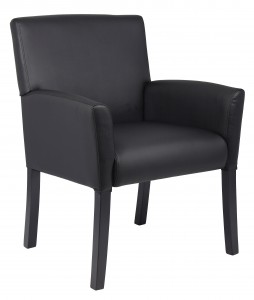 Boss Box Arm guest, accent or dining chair W/Black Base
