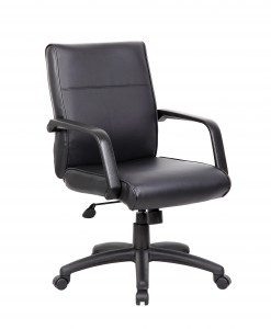 Boss Mid Back Executive Chair In LeatherPlus