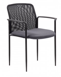 Boss Stackable Mesh Guest Chair - Grey