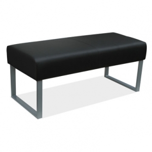 OfficeSource | OS Big & Tall | Bench with Silver Frame