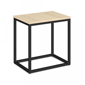 Lenox 22'' x 16'' Rectangular  Side Table with Black Metal Base