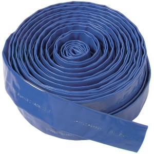 T36005002 Abbott Rubber 2 In. x 150 Ft. Blue Lay Flat Economy Discharge Hose, Bulk