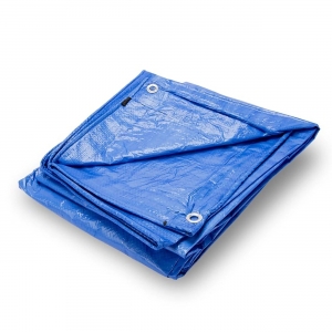 01216 CSM Tarps Economy Utility Tarp,Weave/8x8,Gauge 4.75 mil,12x16,Blue