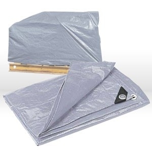 21620 CSM Tarps Super Duty Tarp,Plastic Corner Sleeve,16x20,Silver