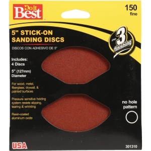 301310GA 5 In. 150 Grit Stick-On Sanding Disc (4-Pack)