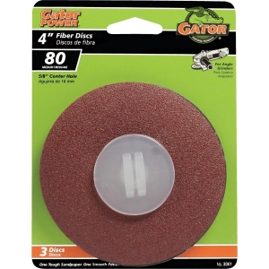 3061 Gator 4 In. 80 Grit Fiber Disc (3-Pack)