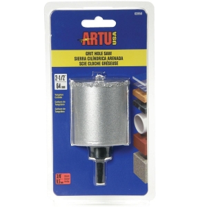 02850 ARTU 2-1/2 In. Tungsten Carbide Grit Hole Saw with Arbor and Pilot Bit