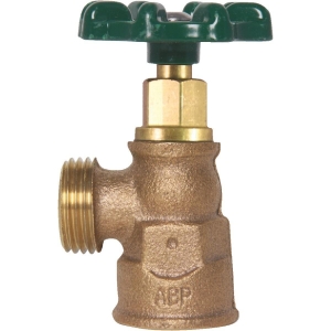 222LF Arrowhead Brass 1/2 In. FIP x 3/4 In. Hose Thread Red Brass Aluminum Diecast Boiler Drain
