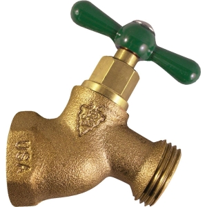 253LF Arrowhead Brass 1/2 In. FIP x 3/4 In. Male Hose Thread No-Kink Hose Bibb
