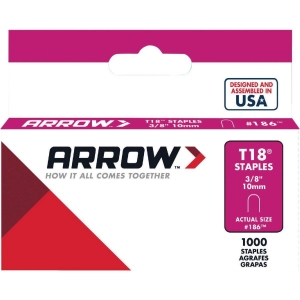 186 Arrow T18 Round Crown Cable Staple, 3/8 In. (1000-Pack)