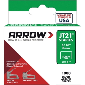 215 Arrow JT21 Light Duty Staple, 5/16 In. (1000-Pack)