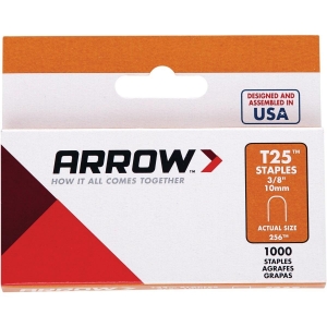 256 Arrow T25 Round Crown Cable Staple, 3/8 In. (1100-Pack)