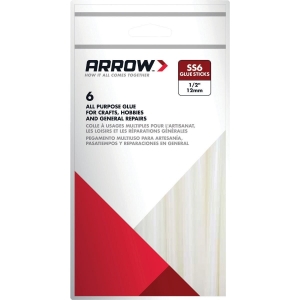 SS6 Arrow 4 In. Standard Clear Slow Set Hot Melt Glue (6-Pack)