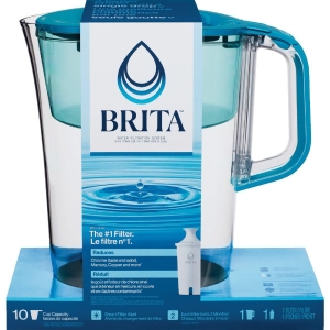 50686 Brita Large Tahoe Teal 10-Cup Water Filter Pitcher