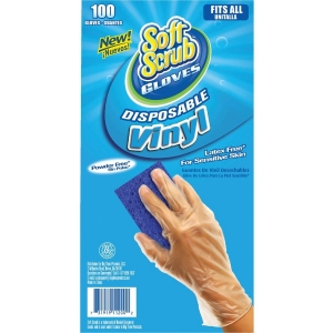 11200-16 Soft Scrub 1 Size Fits All Vinyl Disposable Glove (100-Pack)