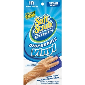 11210-26 Soft Scrub 1 Size Fits All Vinyl Disposable Glove (10-Pack)