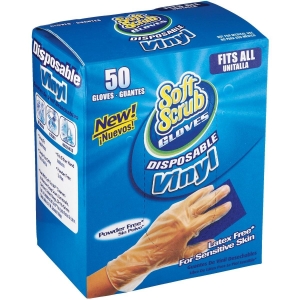 11250-16 Soft Scrub 1 Size Fits All Vinyl Disposable Glove (50-Pack)