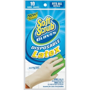 11310-26 Soft Scrub 1 Size Fits All Latex Disposable Glove (10-Pack)
