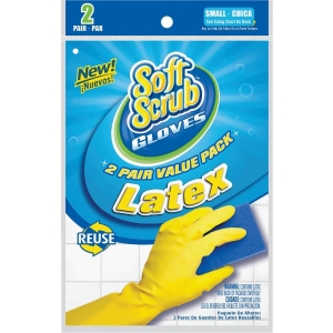 12321-26 Soft Scrub Small Latex Rubber Glove (2-Pack)