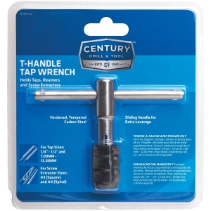 98502 Century Drill & Tool 1/4 In. to 1/2 In. Tap Wrench T-Handle