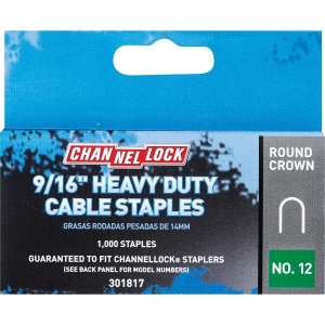 301817 Channellock T25 Round Crown Cable Staple, 9/16 In. (1000-Pack)