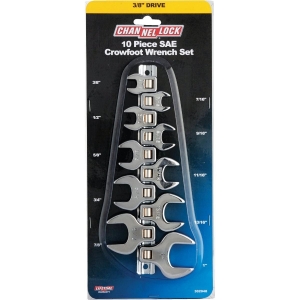 302948 Channellock Standard 3/8 In. Drive Crowfoot Wrench Set (10-Piece)