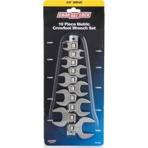302950 Channellock Metric 3/8 In. Drive Crowfoot Wrench Set (10-Piece)