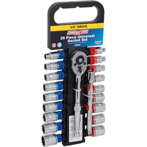 302965 Channellock Standard/Metric 3/8 In. Drive Universal Ratchet & Socket Set (20-Piece)