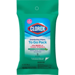 01665 Clorox Fresh Scent Disinfecting Cleaning Wipes Pouch (9-Count)