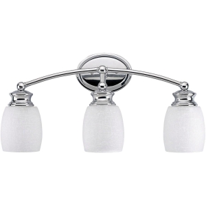 IVL257A03CH Home Impressions Palms 3-Bulb Chrome Vanity Bath Light Bar