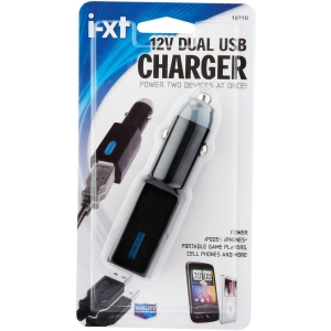 10710 Custom Accessories i-xt 12V Dual USB Black Car Charger