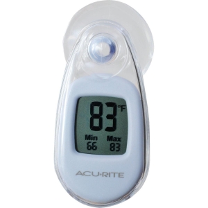 00315A1 Acurite Digital -4 deg to 158 deg Fahrenheit White Window Thermometer