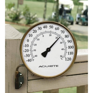 00334A2 Acurite 4 In. Dia. Metal Dial Indoor & Outdoor Thermometer