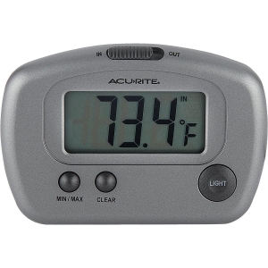 00888A3 Acurite 2-3/4" W x 3-1/8" H Plastic Digital Indoor & Outdoor Thermometer