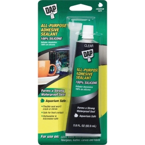 00755 DAP 2.8 Oz. All-Purpose 100% Silicone Adhesive Sealant, Clear