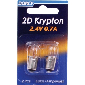 41-1660 Dorcy 2D Krypton 2.4V 0.7A Flashlight Bulb (2-Pack)