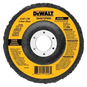 DAAB7GPW05 DeWalt Coated Abrasives,4-1/2"x7/8" POWER WHEEL FLAP DISC