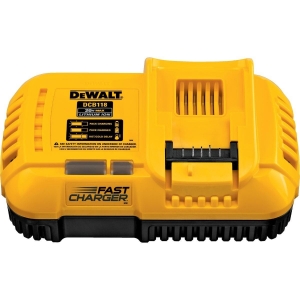 DCB118 DEWALT 20 Volt MAX and 20 Volt/60 Volt FLEXVOLT Lithium-Ion Fan-Cooled Fast Battery Charger
