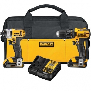 DCK280C2 DeWalt 20V MAX* Lithium Ion Compact Drill/Driver/Impact Driver Combo Kit (1.5 AH)