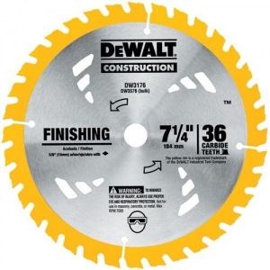 DW3176 DeWalt Circular Saw Blades,Construction 7-1/4" 36T Thin Kerf Saw Blade