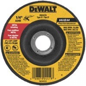 DW4419 DeWalt Sandpaper,4"x1/4"x5/8" General Purpose Metal Grinding Wheel