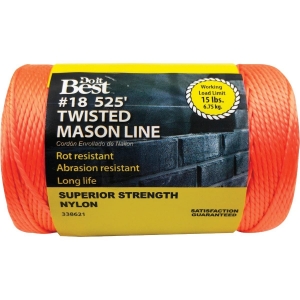 338621 525 Ft. Fluorescent Orange Twisted Nylon Mason Line