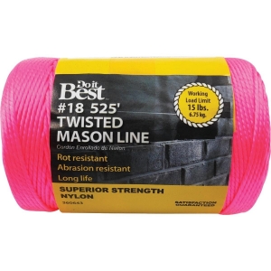 360643 525 Ft. Fluorescent Pink Twisted Nylon Mason Line