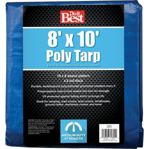 700541 Blue Woven 8 Ft. x 10 Ft. Medium Duty Poly Tarp