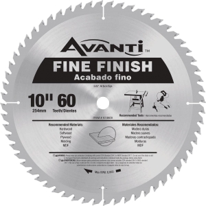 A1060X Avanti 10 In. 60-Tooth Fine Finish Circular Saw Blade